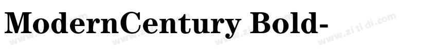 ModernCentury Bold字体转换